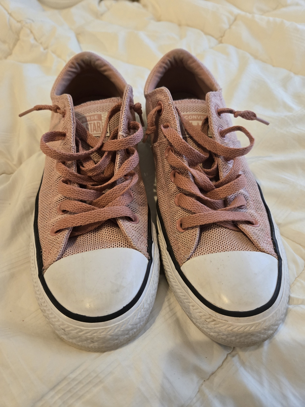 Converse Kids Dusty Pink Low-Top Canvas Sneakers